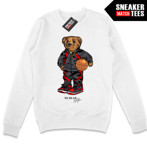 MJ Polo Bear White Crewneck Sweatshirt