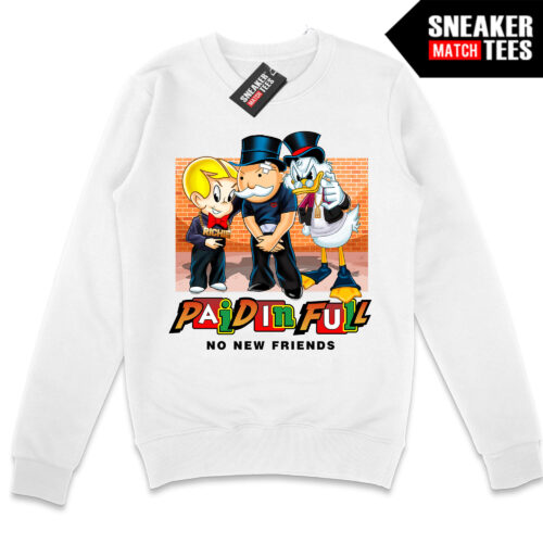 No New Friends White Crewneck Sweatshirt