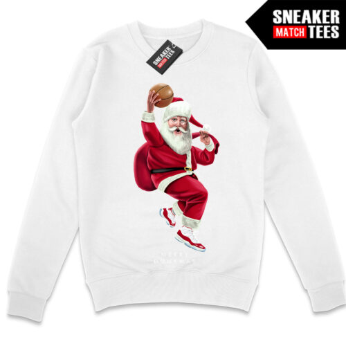 Santa Ballin White Crewneck Sweatshirt