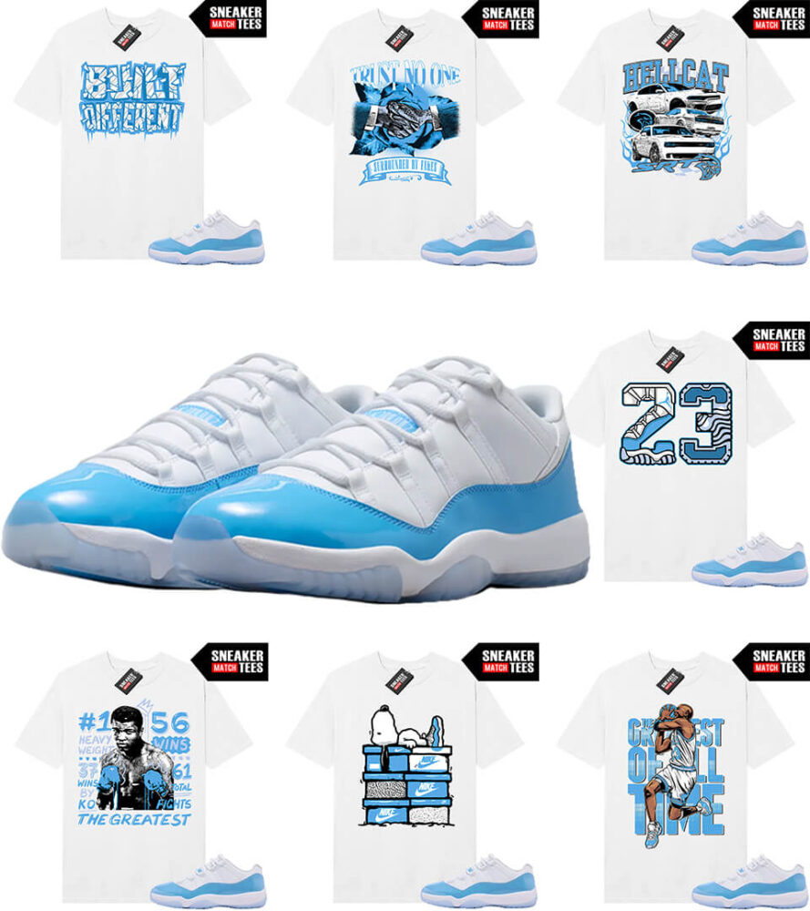 Shirts to match Jordan 11 University blue