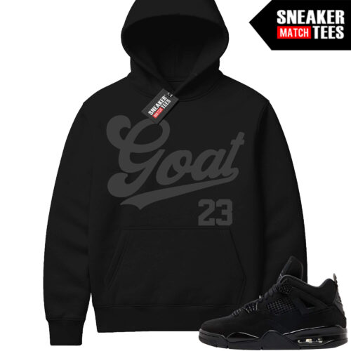 Black Cat 4s Sneaker Match Hoodie Black Goat 23 Blackout