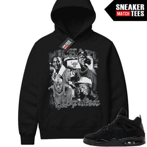 Black Cat 4s Sneaker Match Hoodie Black Goat Tribute