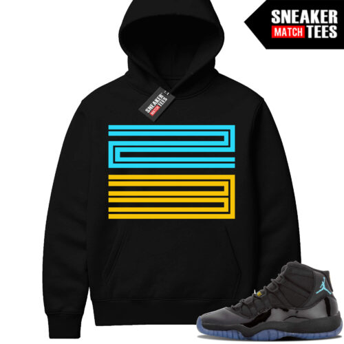 Gamma Blue 11 Sneaker Match Black Hoodie 23
