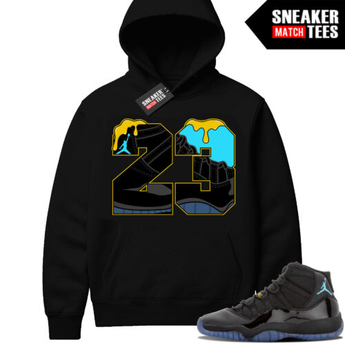 Gamma Blue 11 Sneaker Match Black Hoodie 23 Drip