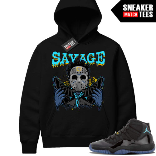 Gamma Blue 11 Sneaker Match Black Hoodie 23 Savage