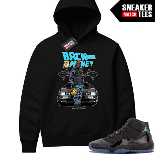 Gamma Blue 11 Sneaker Match Black Hoodie Back to the Money