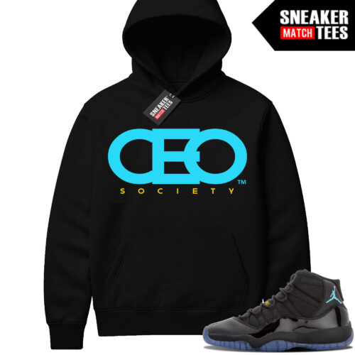 Gamma Blue 11 Sneaker Match Black Hoodie CEO Society