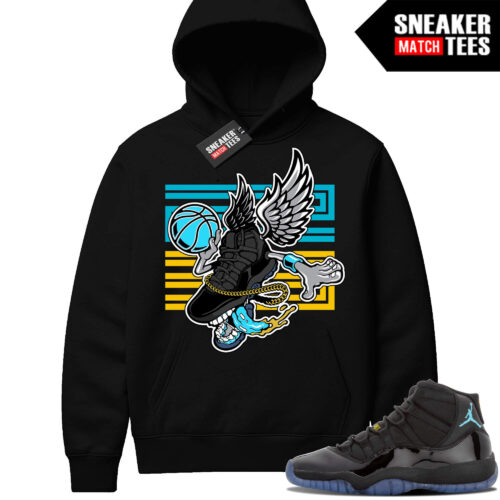 Gamma Blue 11 Sneaker Match Black Hoodie Fly Kicks