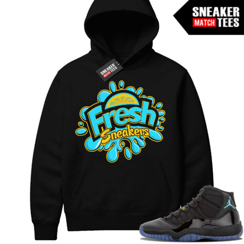 Gamma Blue 11 Sneaker Match Black Hoodie Fresh Sneakers