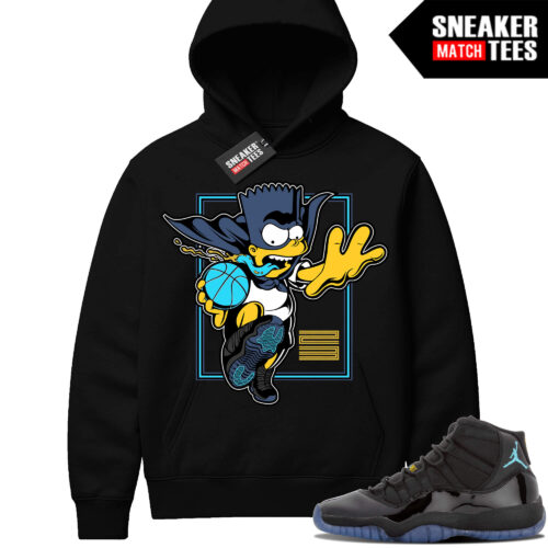Gamma Blue 11 Sneaker Match Black Hoodie Gamma Bart