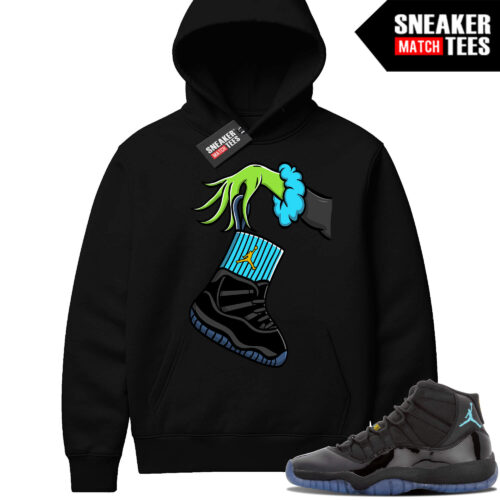 Gamma Blue 11 Sneaker Match Black Hoodie Gamma Stockin