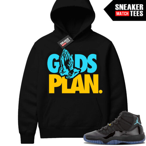 Gamma Blue 11 Sneaker Match Black Hoodie Gods Plan