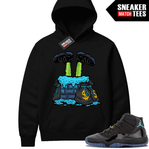 Gamma Blue 11 Sneaker Match Black Hoodie Grinch Kicks