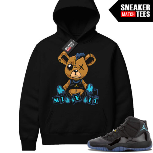 Gamma Blue 11 Sneaker Match Black Hoodie Misfit Teddy