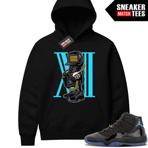 Gamma Blue 11 Sneaker Match Black Hoodie Sneakerhead