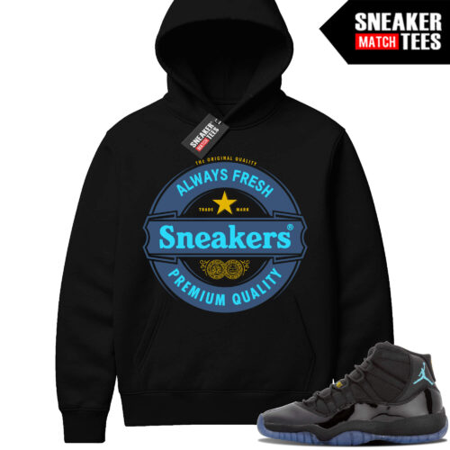 Gamma Blue 11 Sneaker Match Black Hoodie Sneakers