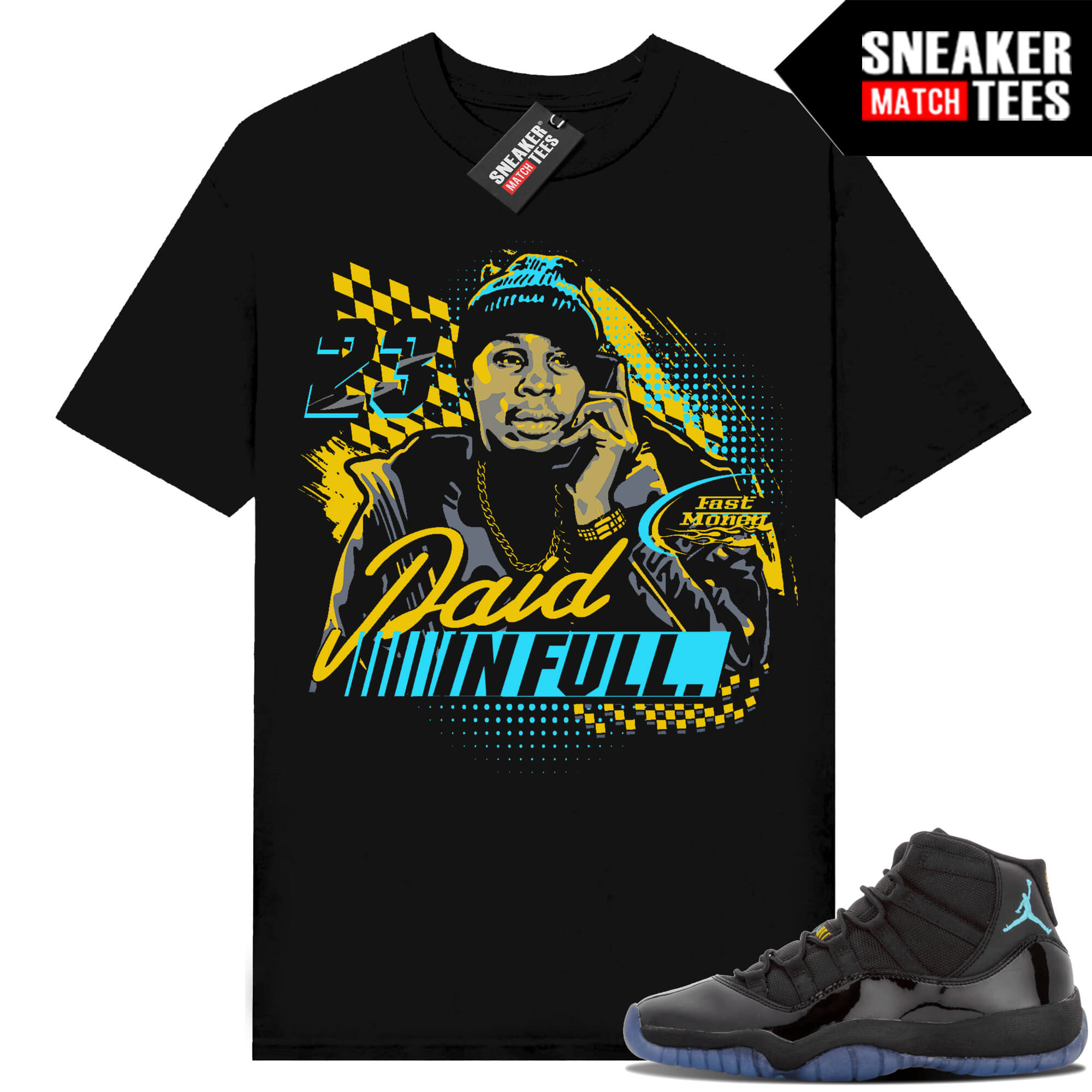 Gamma Blue 11s Sneaker Match Tees Black ACE Racing