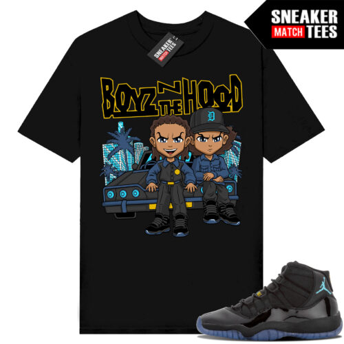 Gamma Blue 11s Sneaker Match Tees Black Boyz N The Hood Parody
