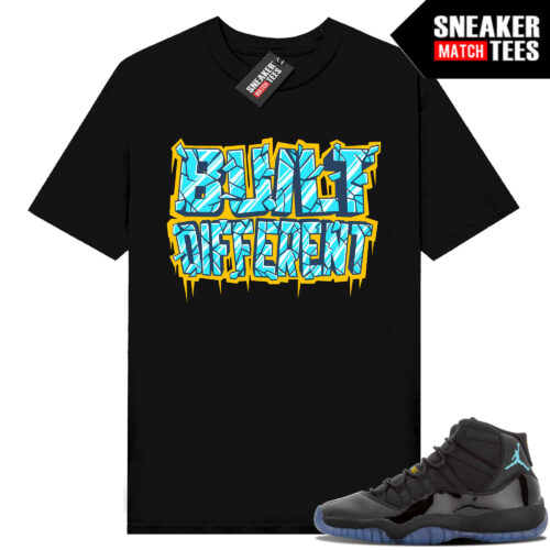Gamma Blue 11s Sneaker Match Tees Black Built Different