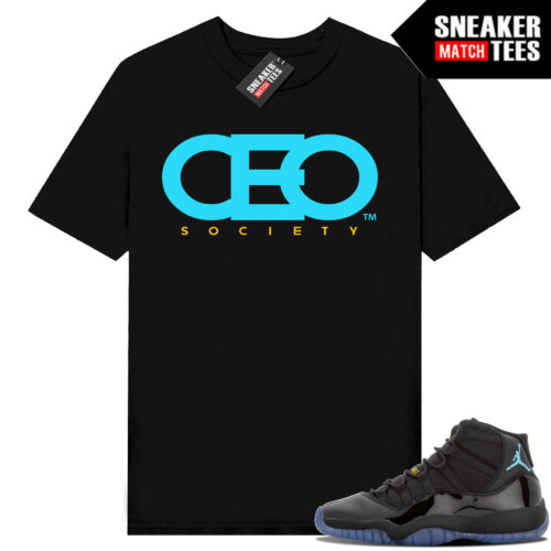Gamma Blue 11s Sneaker Match Tees Black CEO Society