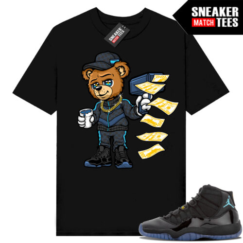 Gamma Blue 11s Sneaker Match Tees Black Cash Canon Bear