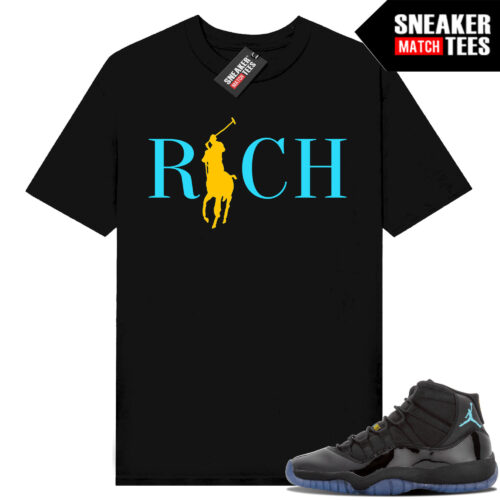 Gamma Blue 11s Sneaker Match Tees Black Country Club Rich