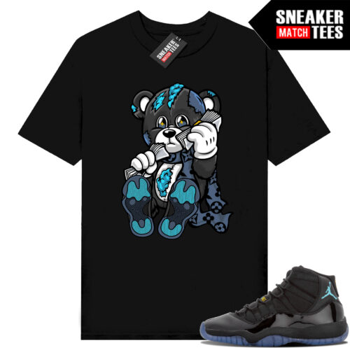 Gamma Blue 11s Sneaker Match Tees Black Designer Bear