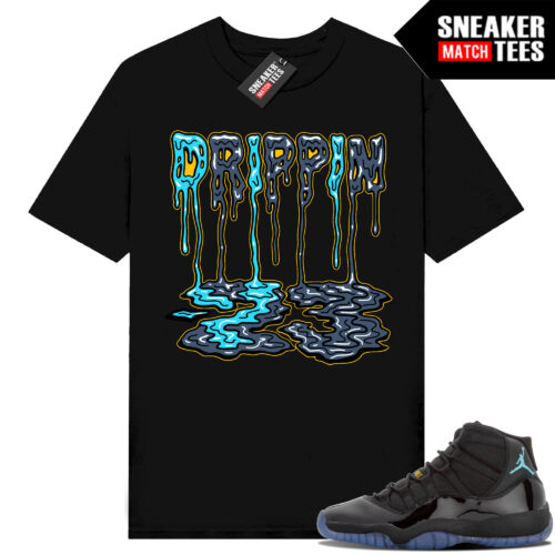 Gamma Blue 11s Sneaker Match Tees Black Drippin 23