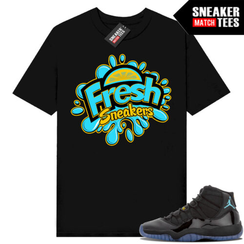 Gamma Blue 11s Sneaker Match Tees Black Fresh Sneakers
