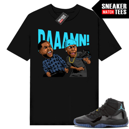 Gamma Blue 11s Sneaker Match Tees Black Friday DAAAMN