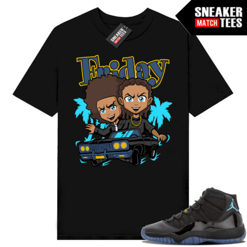 Gamma Blue 11s Sneaker Match Tees Black Friday Parody