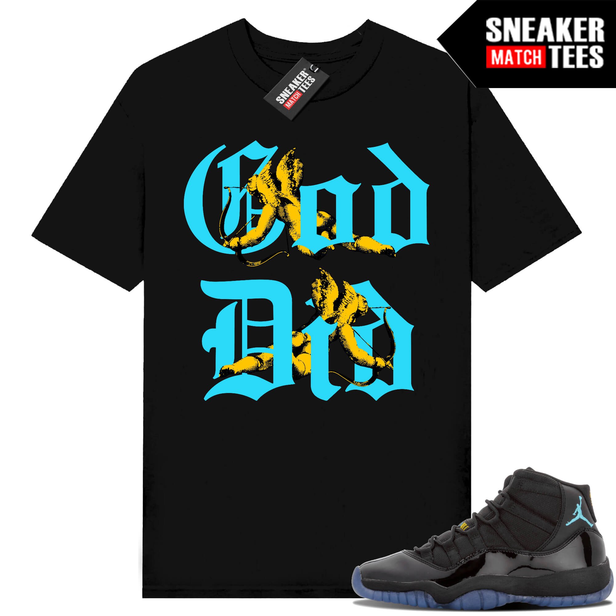 Gamma Blue 11s Sneaker Match Tees Black God Did