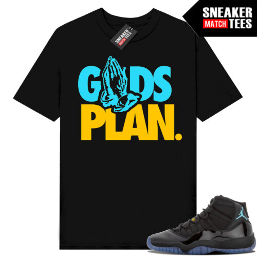Gamma Blue 11s Sneaker Match Tees Black Gods Plan