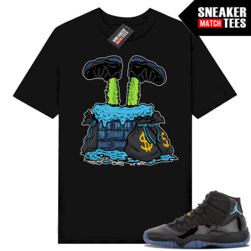 Gamma Blue 11s Sneaker Match Tees Black Grinch Kicks