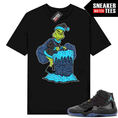 Gamma Blue 11s Sneaker Match Tees Black Grinch Steals Christmas