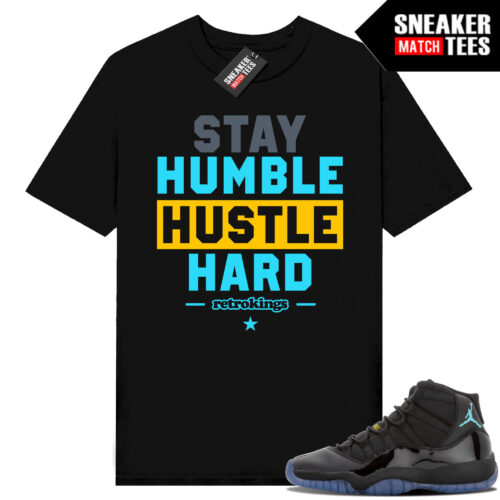 Gamma Blue 11s Sneaker Match Tees Black Humble
