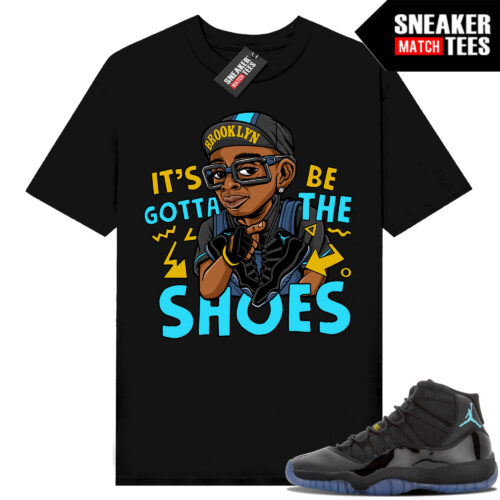 Gamma Blue 11s Sneaker Match Tees Black Its Gotta Be the Shoes