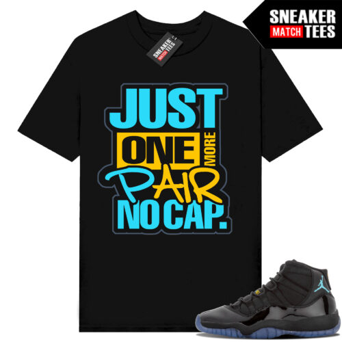 Gamma Blue 11s Sneaker Match Tees Black Just One More Pair