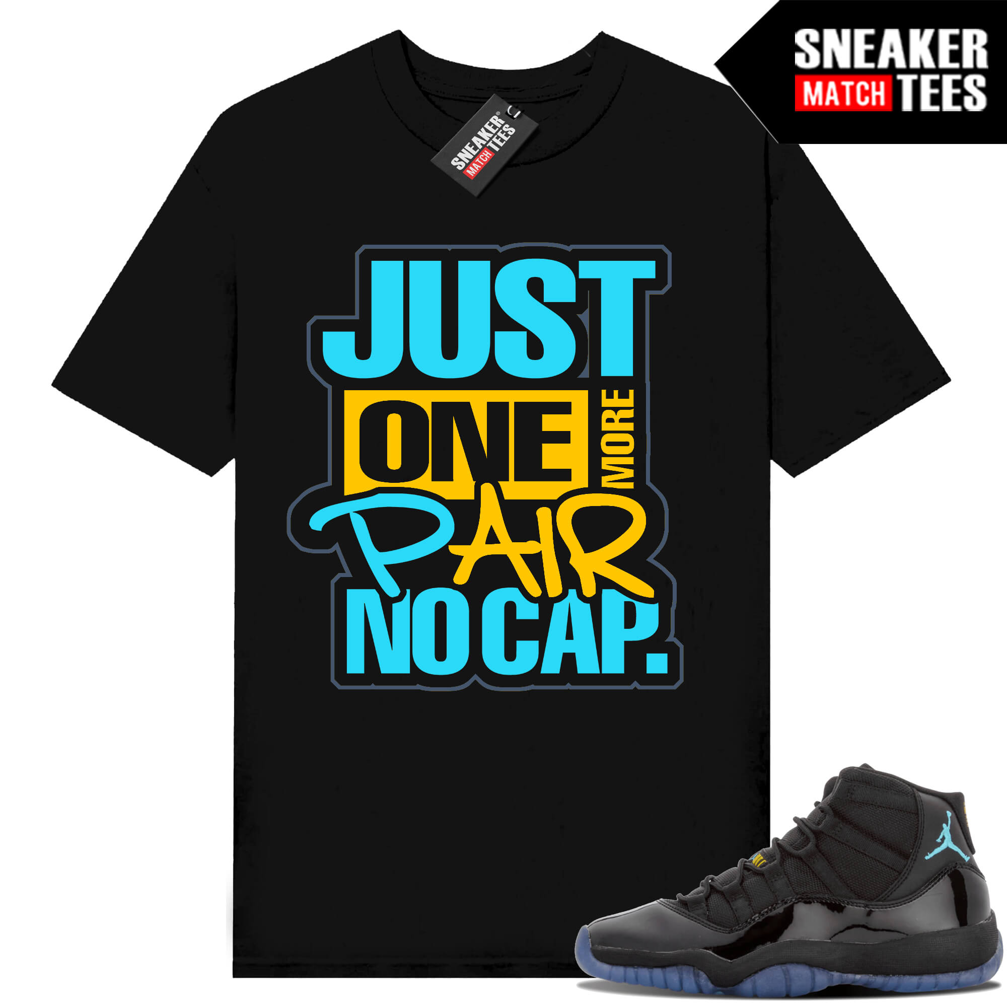 Gamma Blue 11s Sneaker Match Tees Black Just One More Pair