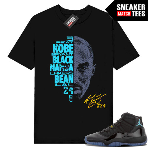 Gamma Blue 11s Sneaker Match Tees Black MAMBA