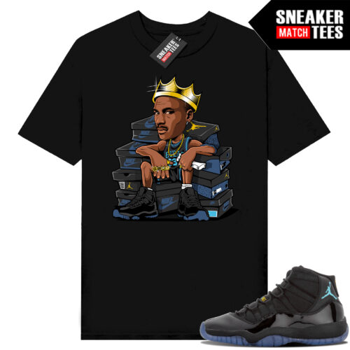 Gamma Blue 11s Sneaker Match Tees Black MJ Sneaker King