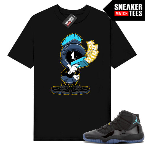 Gamma Blue 11s Sneaker Match Tees Black Martian Money Gun