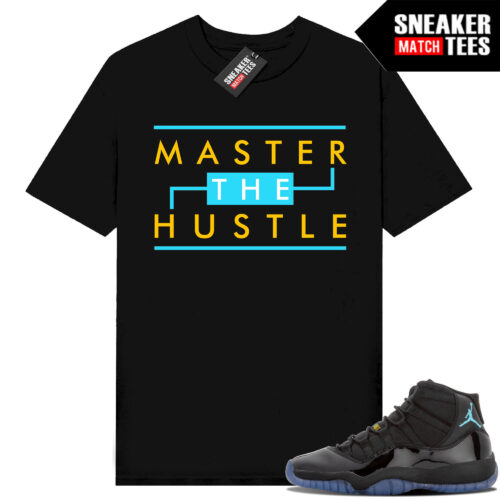 Gamma Blue 11s Sneaker Match Tees Black Master The Hustle