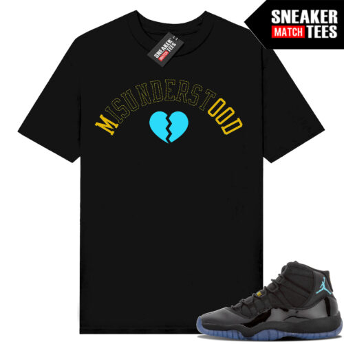 Gamma Blue 11s Sneaker Match Tees Black Misunderstood