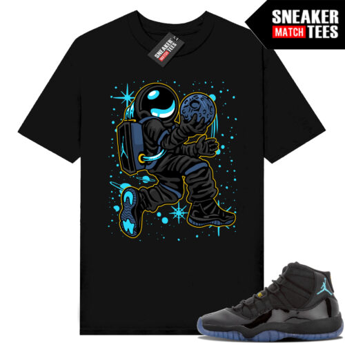 Gamma Blue 11s Sneaker Match Tees Black Moonman