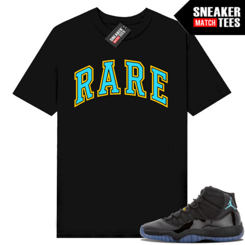Gamma Blue 11s Sneaker Match Tees Black Rare Arch Logo