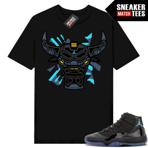 Gamma Blue 11s Sneaker Match Tees Black Retro 11 Bull