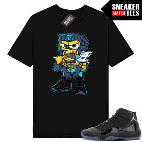 Gamma Blue 11s Sneaker Match Tees Black Savage Bob