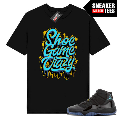 Gamma Blue 11s Sneaker Match Tees Black Shoe Game Crazy