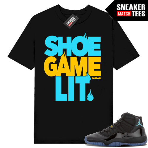 Gamma Blue 11s Sneaker Match Tees Black Shoe Game Lit